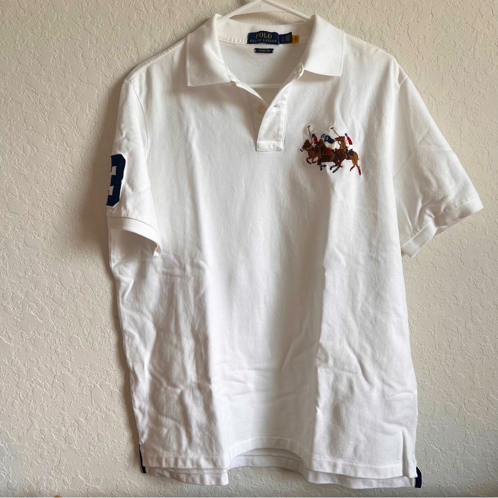 Polo Ralph Lauren Classic Fit Triple-Pony Mesh Polo Shirt Size Large